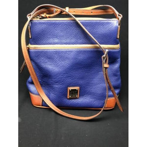 Dooney and Bourke Navy Blue Pebbled Grain All Leather Crossbody Purse Bag R264